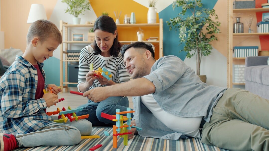 happy family at home