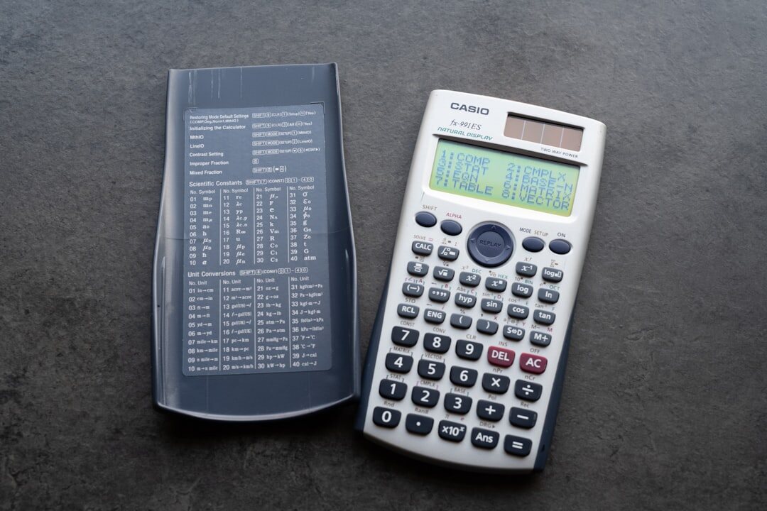 Calculator and documents used to calculate interest rates