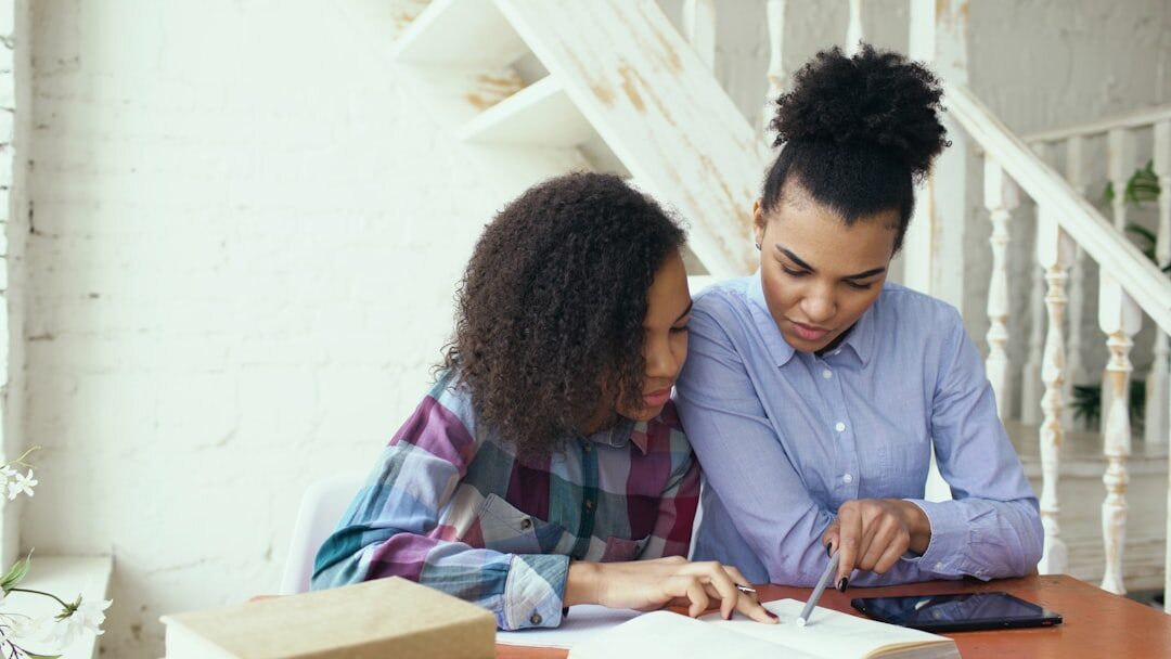 couple reviewing finances at home