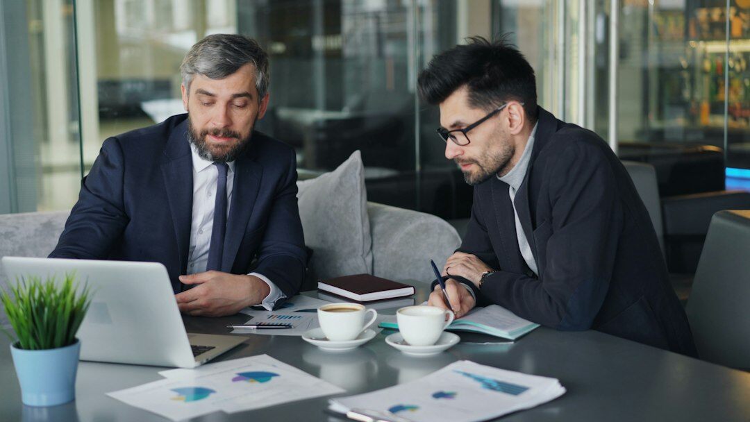 financial advisor with client